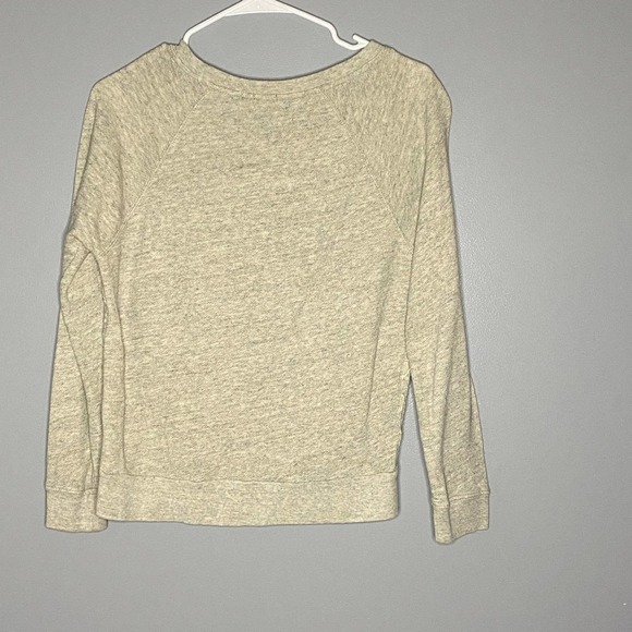 J Crew Gray Eyelet Sweatshirt Size XS - Picture 2 of 5